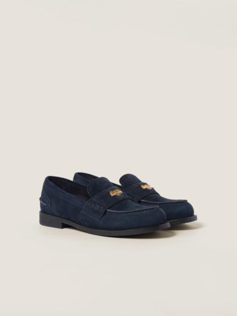 Faded suede loafers