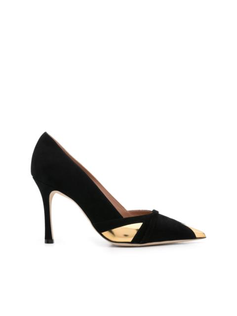MALONE SOULIERS 100mm contrasting-panel pumps