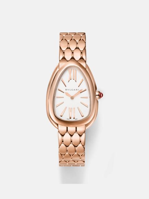 BVLGARI Serpenti Seduttori 33mm rose gold watch with rubellite and quartz
