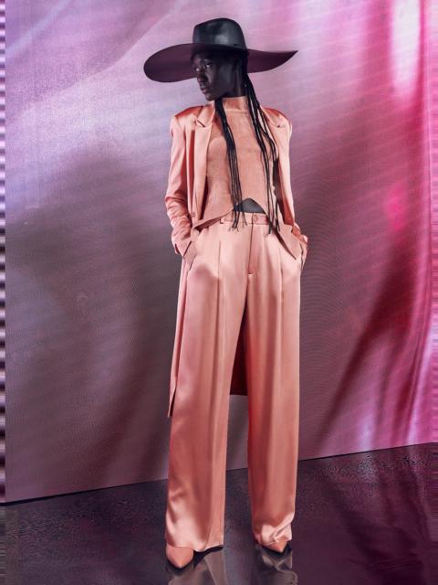 LAPOINTE Satin Double Breasted Coat