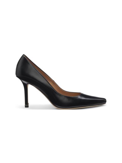 BOSS POINTED-TOE PUMPS IN POLISHED LEATHER
