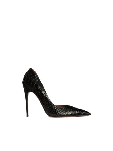PARIS TEXAS Vera snakeskin point-toe pumps