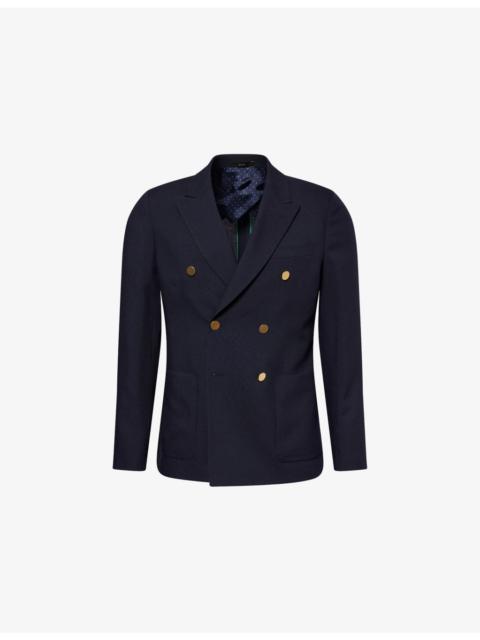 Paul Smith Double-Breasted Notched-Collar Woven Jacket