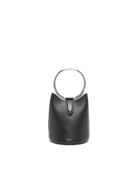 ALAIA RING MINI LEATHER BUCKET BAG ミニ Alaïa 'ring' Mini Leather Bucket Bag In Black | ModeSens