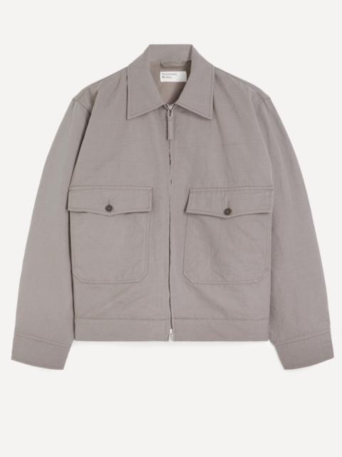 Universal Works Mid-Grey Linen Slub Weave E130 Jacket