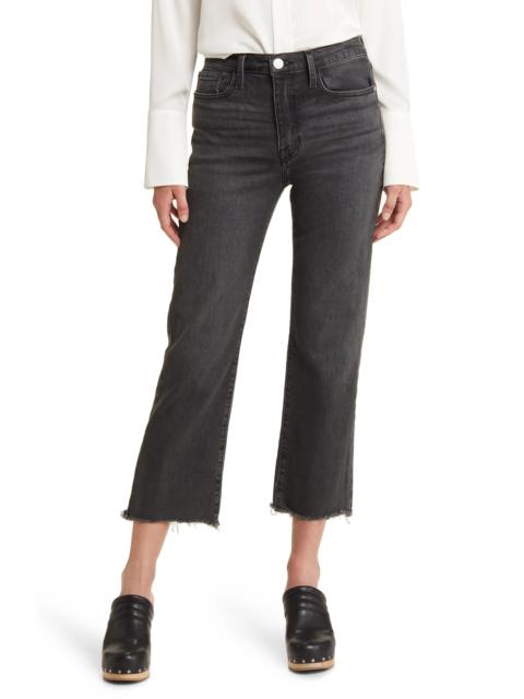 Le Jane Frayed Crop Straight Leg Jeans