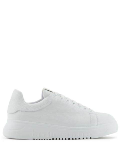 EMPORIO ARMANI Logo leather sneakers