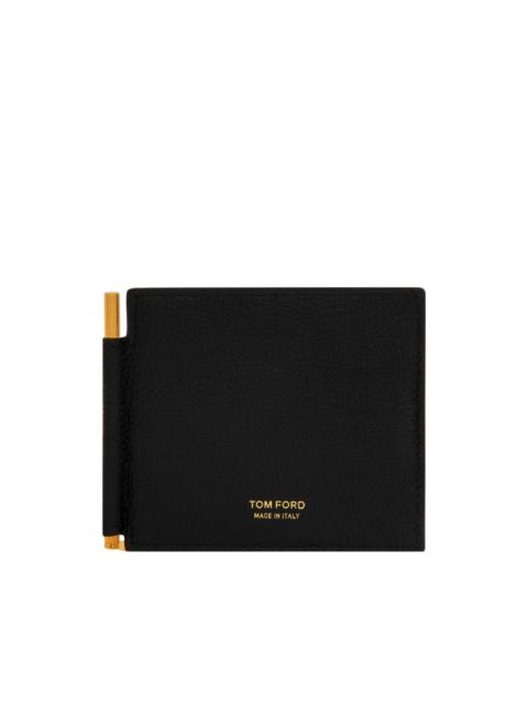 TOM FORD SOFT GRAIN LEATHER MONEY CLIP WALLET