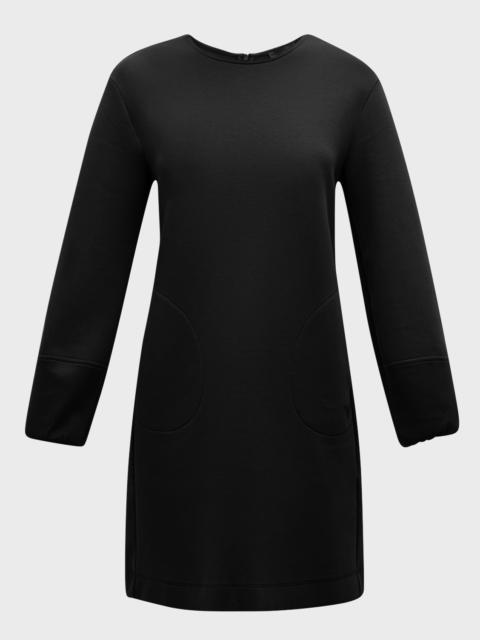 EMPORIO ARMANI Blouson-Sleeve Double Jersey Mini Dress