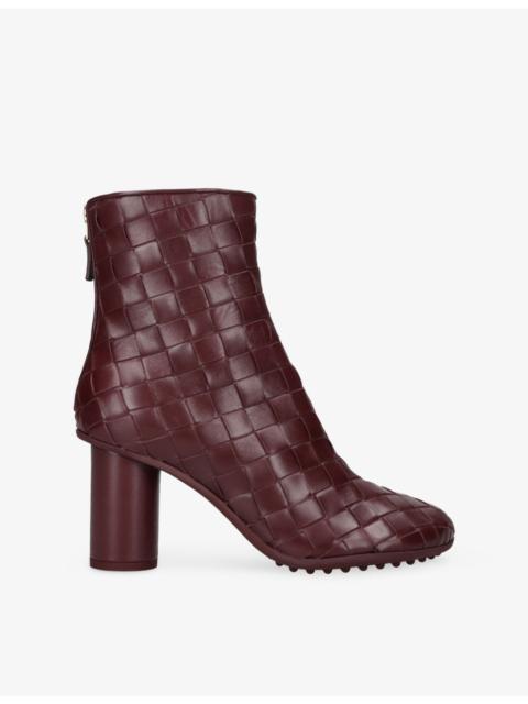 Bottega Veneta Atomic 75 Weave Intrecciato Leather Ankle Boots
