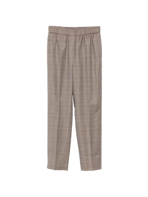 PESERICO check-pattern elasticated-waistband trousers