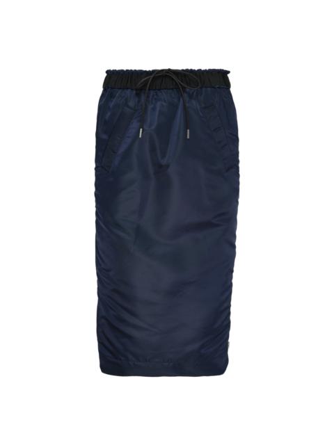 sacai Nylon Twill Midi Skirt
