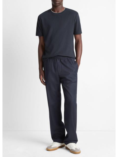 Vince Louie Relaxed Wool-Blend Twill Pant
