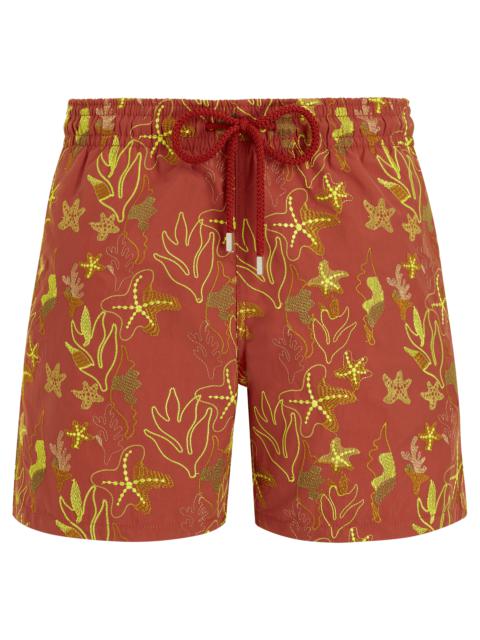 Vilebrequin Men Swim Trunks Embroidered Camo Seaweed - Limited Edition