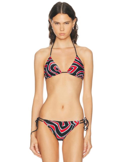 PUCCI Lycra Triangle Bikini Bra Top