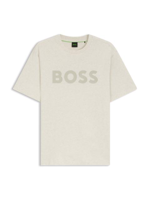 BOSS COTTON T-SHIRT WITH TONAL LOGO