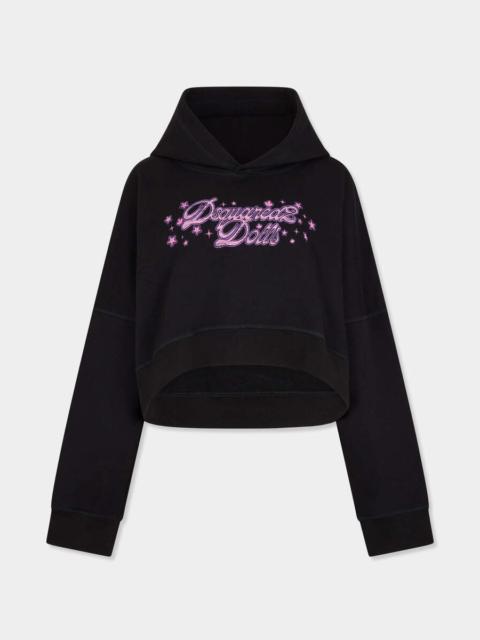 DSQUARED2 DSQUARED2 DOLLS CROPPED ONION FIT HOODIE
