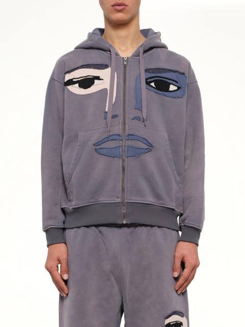 KidSuper Face Hoodie in Slate