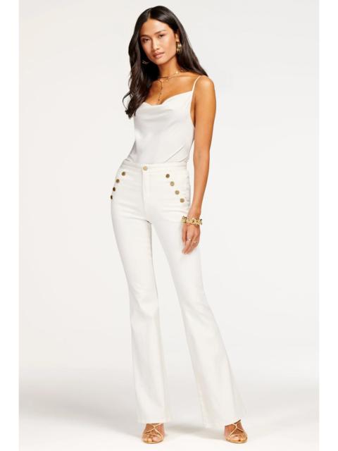 RAMY BROOK Helena High-Rise Flare Jean | WHITE