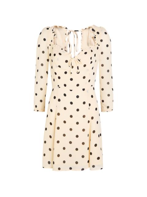 Reformation Reformation Remi Polka-dot Georgette Mini Dress