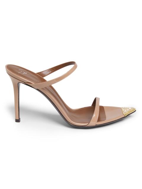Giuseppe Zanotti Women's Intrigo 90MM Crystal-Embellished Patent Leather Sandals - Sabbia Oro