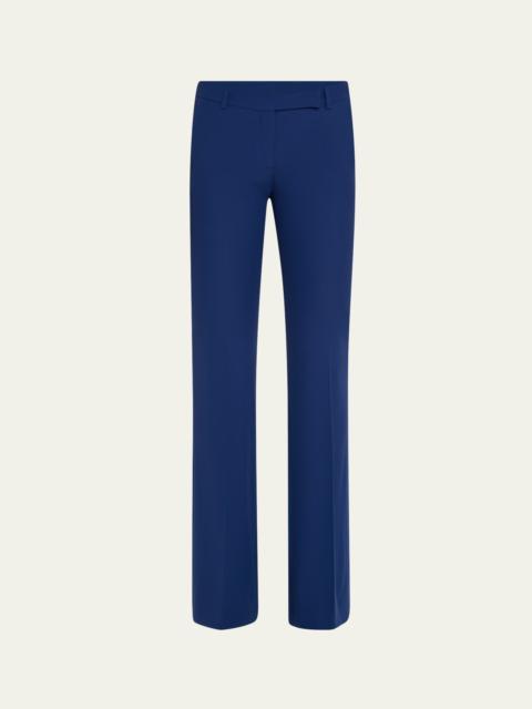 Alexander McQueen Bootcut Leaf Crepe Trousers
