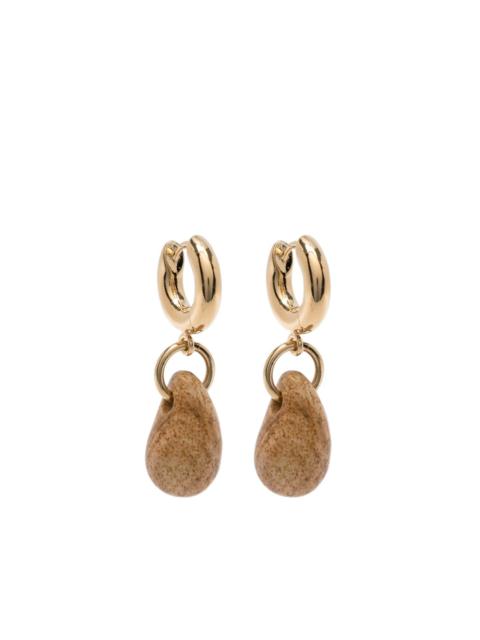 Isabel Marant stone-pendant hoop earrings