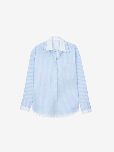 The Frankie Shop Lienz Double Shirt - Blue/White Stripe
