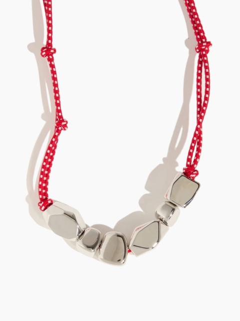 Plan C Stone Cord Necklace in Red Nickel