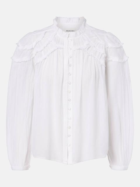 Isabel Marant Étoile Christa ruffled cotton-blend blouse