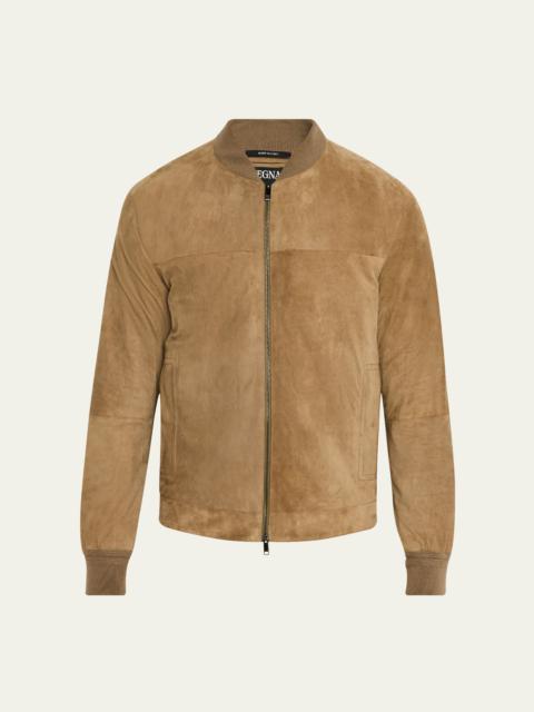 Men's Suede Full-Zip Blouson