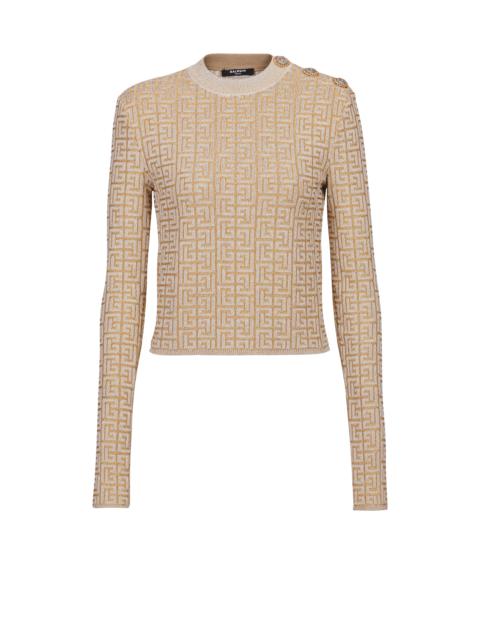 Balmain PB Labyrinth knit top