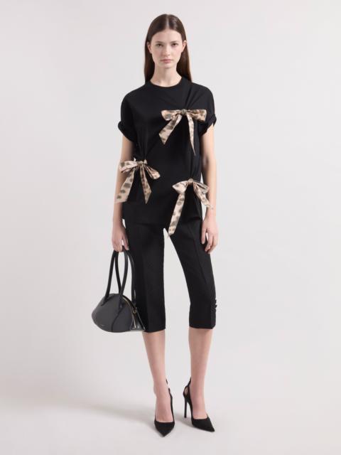 NINA RICCI Black Bow T-Shirt