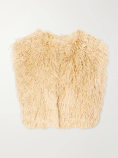 Isabel Marant Florana Cropped Shearling Vest