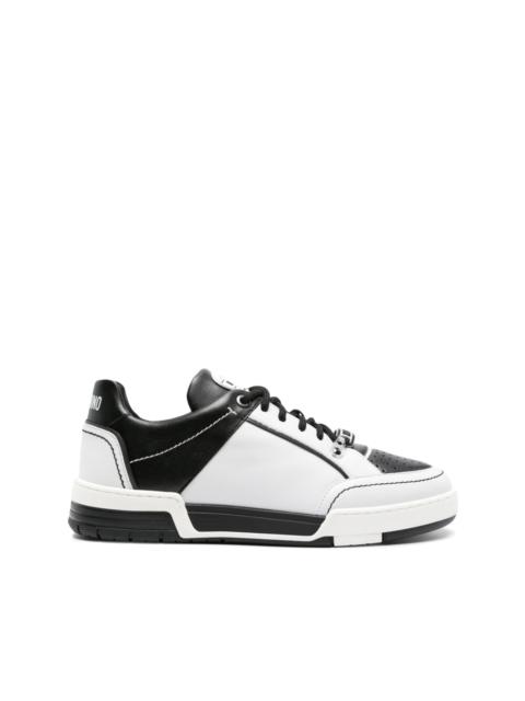 Moschino lace-up leather sneakers