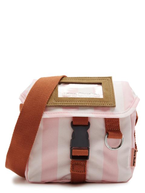 Messenger mini striped canvas cross-body bag