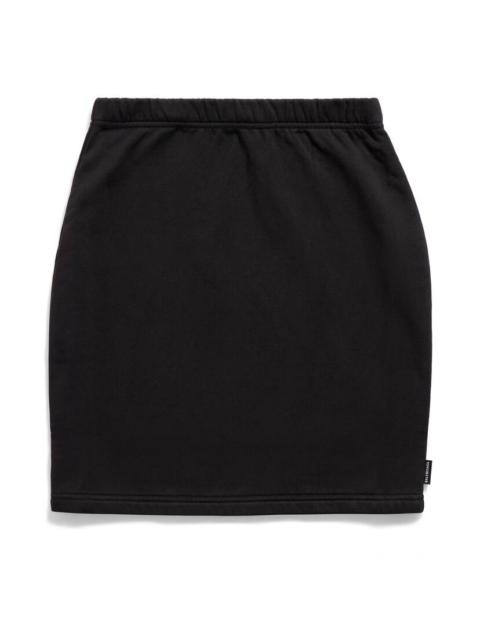 BALENCIAGA Women's Mini Skirt in Black Faded