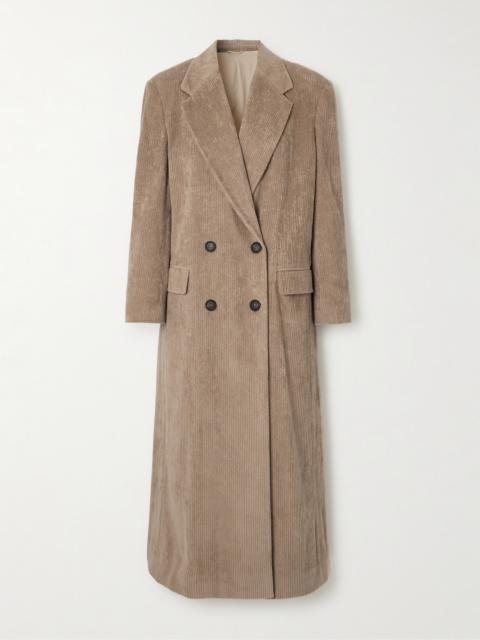 Brunello Cucinelli Double-breasted Cotton-blend Corduroy Coat