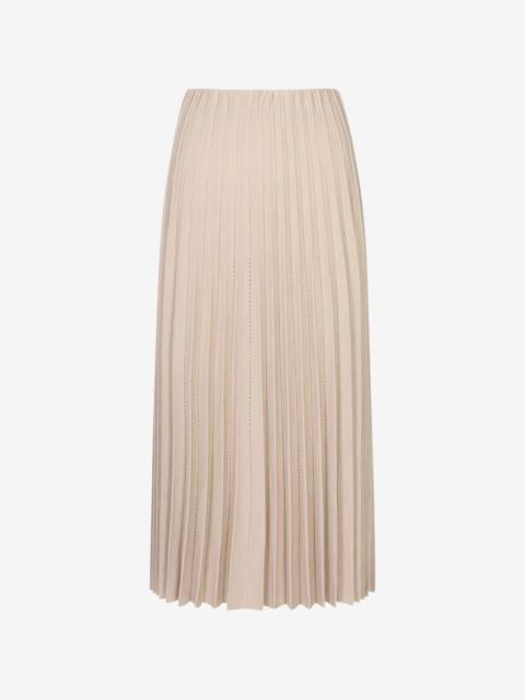 AGNONA pleated knitted midi skirt