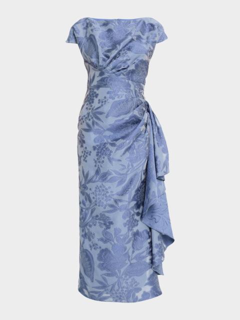 LELA ROSE Floral Fil Coupe Florence Dress