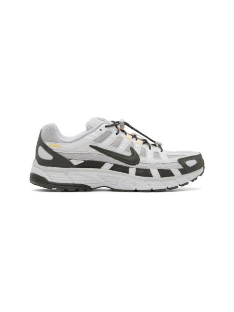 Nike Gray & White P-6000 Sneakers