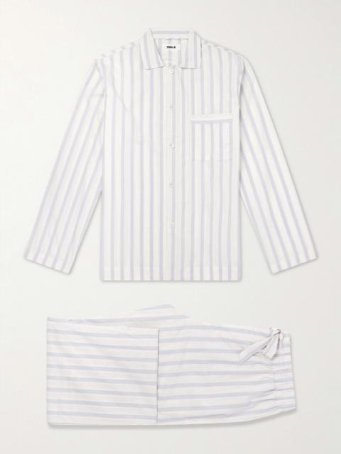 TEKLA Striped Cotton-Poplin Pyjama Set