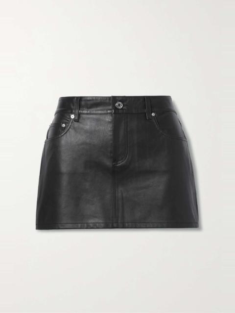GRLFRND Niki leather mini skirt