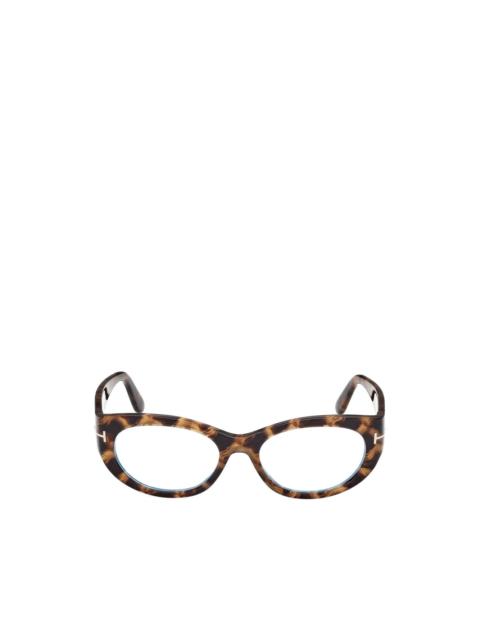TOM FORD tortoise round glasses