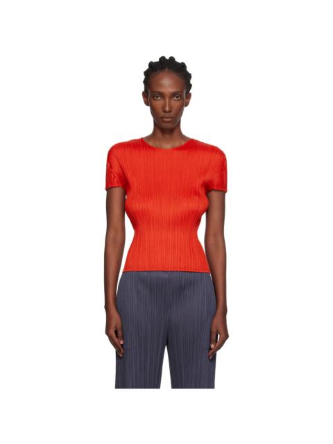 Pleats Please Issey Miyake Red Monthly Colors July T-shirt
