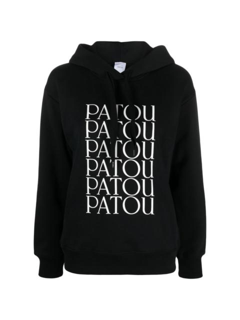 PATOU logo-print organic cotton hoodie
