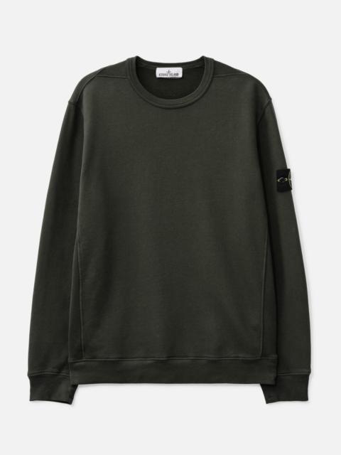 Stone Island BRUSHED ORGANIC COTTON FLEECE SWEATSHIRT WITH RIBBED INSERTS