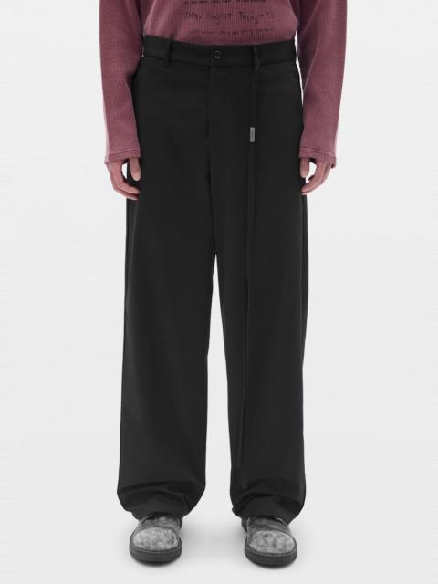 Ann Demeulemeester Gautar Straight Leg Loose Trousers With Piping Detail