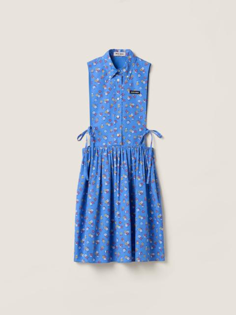 Miu Miu Poplin side tie dress