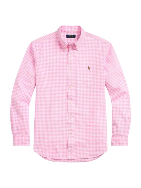 Polo Ralph Lauren Men's Logo-Embroidered Gingham Cotton Oxford Shirt - Pink White